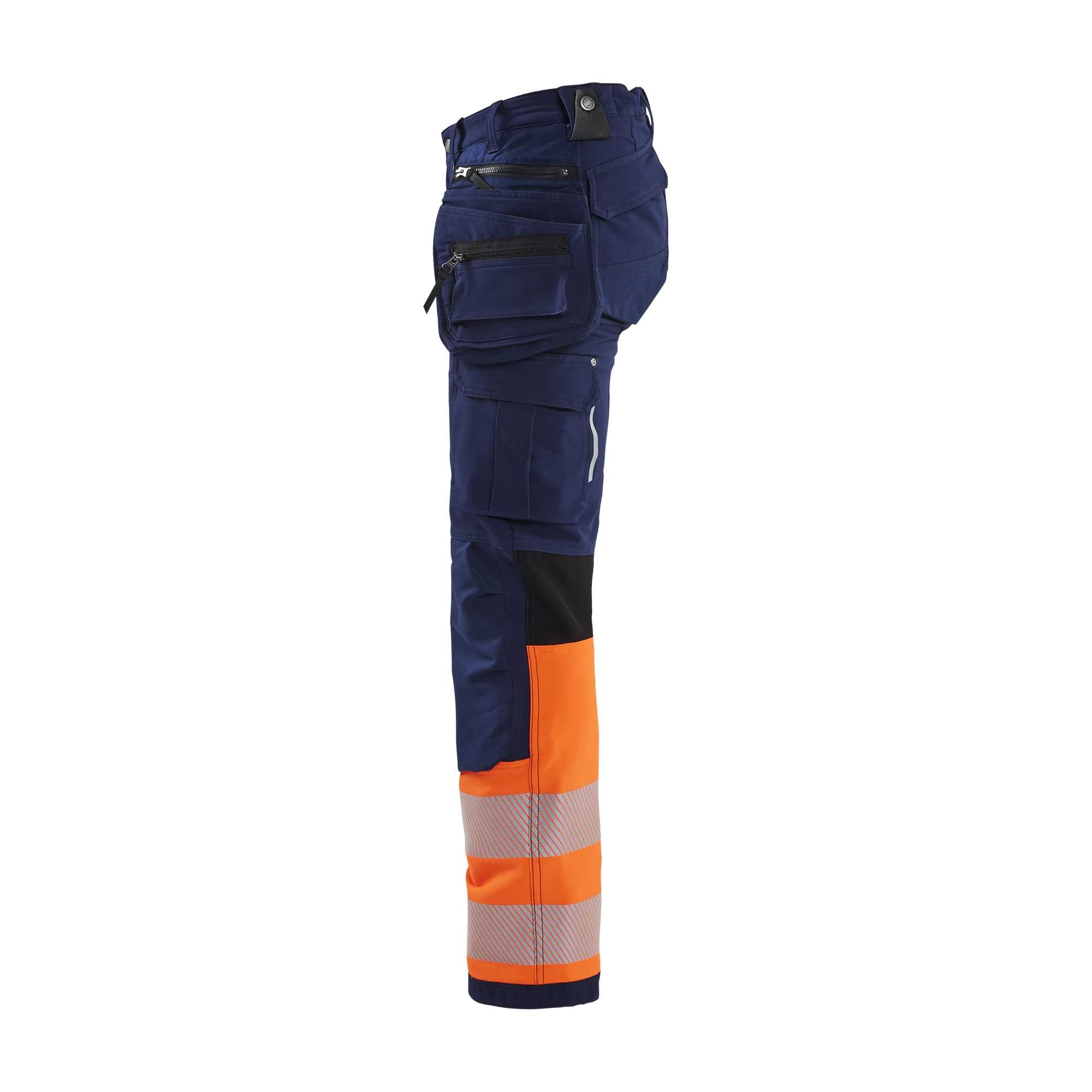 BLAKLADER 71931642 | Women's hi vis trouser with 4 way stretch Hi Vis Reflective Work Trousers Women - Water Repellent